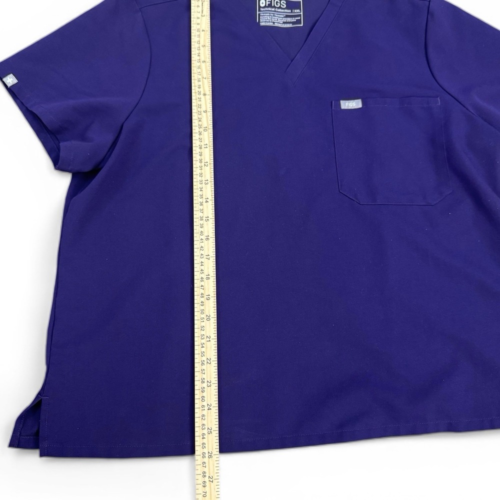 FIGS Technical Collection Catarina One-Pocket Scrub Top Women XXL Purple Jam - Picture 3 of 9